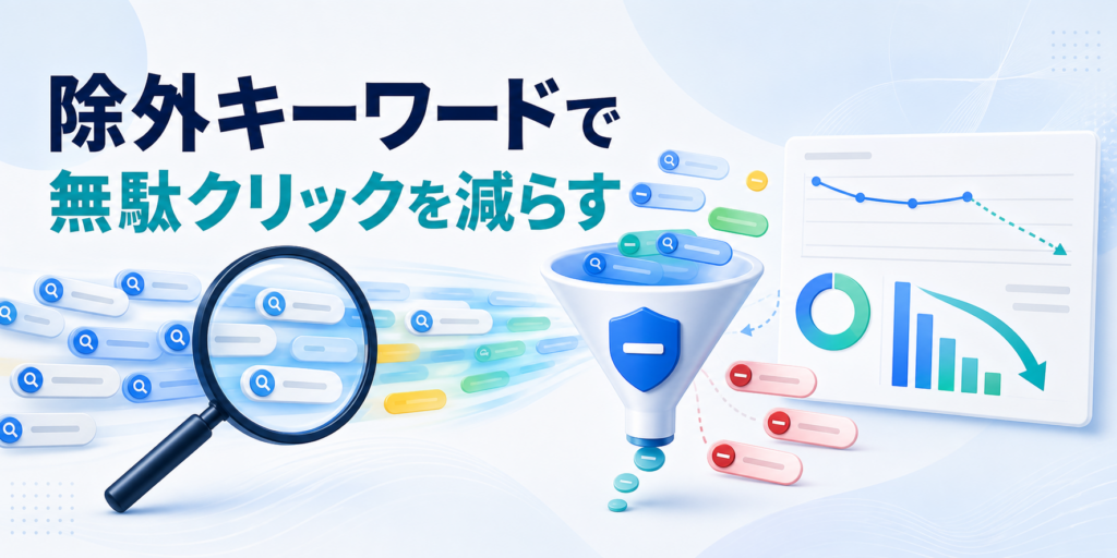 除外キーワードで無駄クリックを減らす