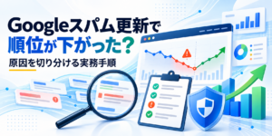 Googleスパムアップデート後の順位下落原因を切り分ける実務手順